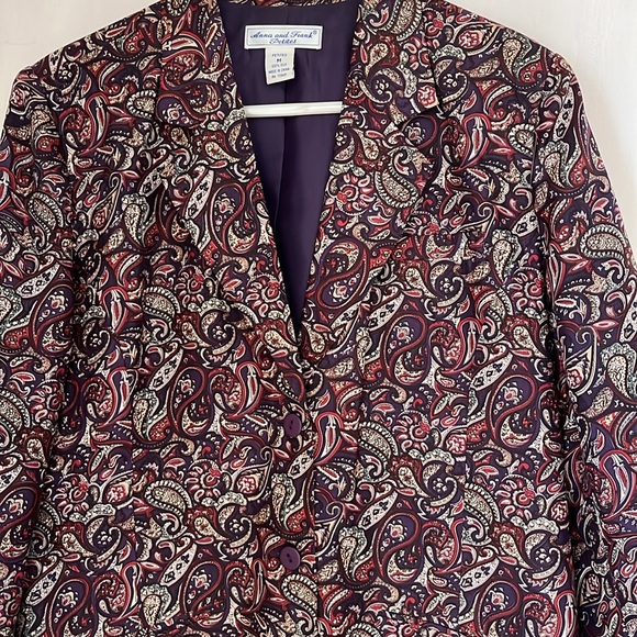 Silk blazer. 3 buttons. Lined M - Picture 3 of 8